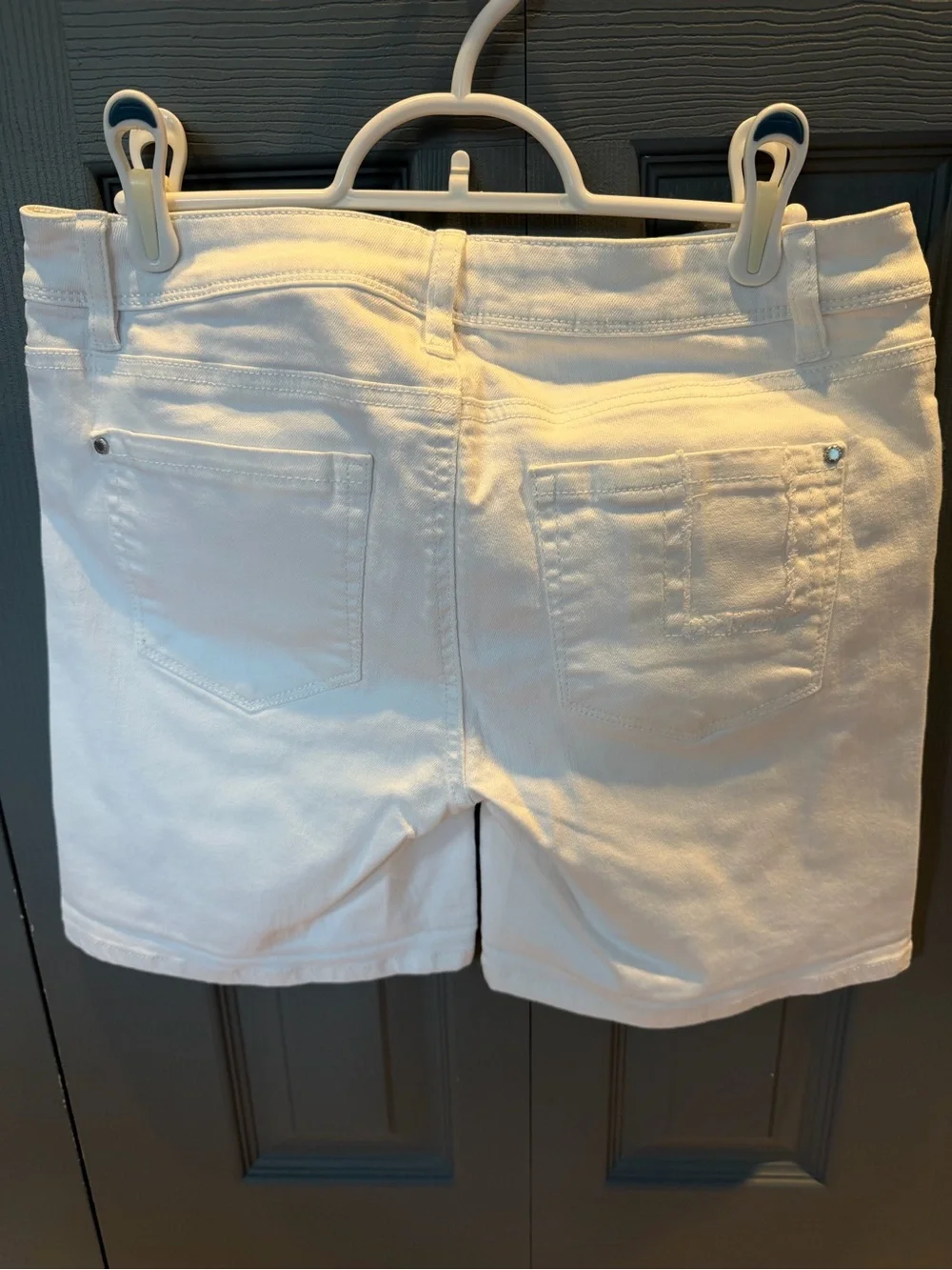 Tinsel distressed denim shorts